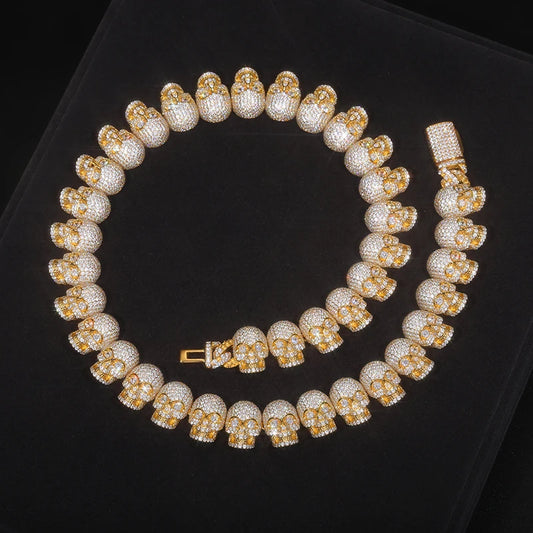 12mm Moissanite Skeleton Cuban Chain